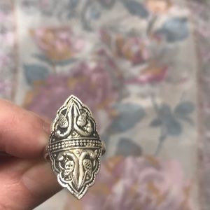 Vintage Sterling Silver Statement Ring Size 7